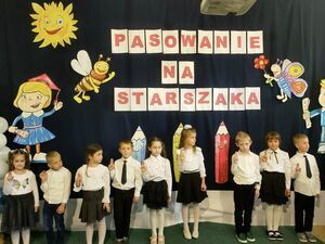 Uroczystość Pasowania na Starszaka w Publicznym Przedszkolu Nr 4 im. Pszczółki Mai w Strzegomiu