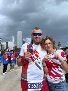 Przemysław Kubiak ze Strzegomia pobiegł w maratonie w Chicago