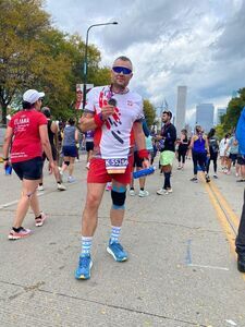 Przemysław Kubiak ze Strzegomia pobiegł w maratonie w Chicago