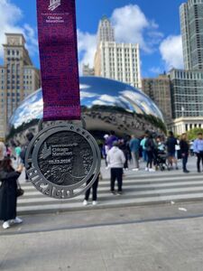 Przemysław Kubiak ze Strzegomia pobiegł w maratonie w Chicago