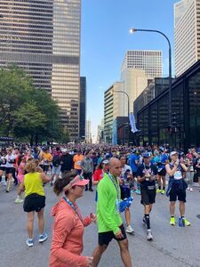 Przemysław Kubiak ze Strzegomia pobiegł w maratonie w Chicago