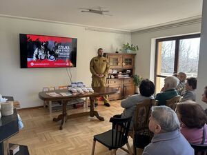 Wizyta strażaka w naszym Dziennym Domu Pomocy