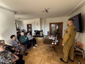 Wizyta strażaka w naszym Dziennym Domu Pomocy