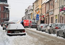 Odśnieżanie miasta.