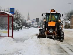 Odśnieżanie miasta.