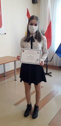 Joanna Stefańczyk  z dyplomem