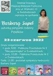 plakat spotkanie z Barbarą Supeł