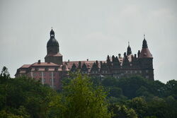 Zamek Książ widziany z okien klubu