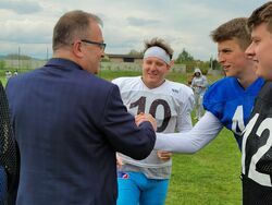 Drużyna  Footballu Amerykańskiego Panthers Wrocław w Świebodzicach