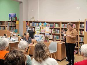 Izabela Frączyk spotkała się z czytelnikami Biblioteki