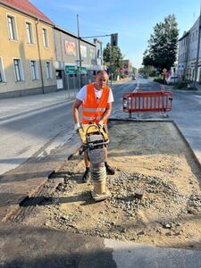 Roboty drogowe na ulicy Strzegomskiej