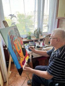 Artysta przy pracy