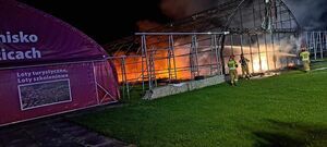 Spłonął hangar na Lotnisku Gminnym w Świebodzicach