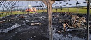 Spłonął hangar na Lotnisku Gminnym w Świebodzicach