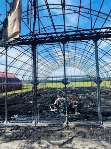 Spłonął hangar na Lotnisku Gminnym w Świebodzicach