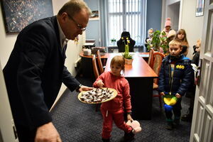 Dzieci na feriach zimowych odwiedziły Burmistrza