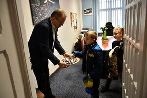 Dzieci na feriach zimowych odwiedziły Burmistrza