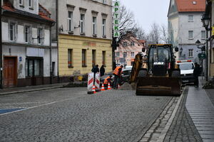 Trwają prace ziemne w ulicy Stefana Żeromskiego