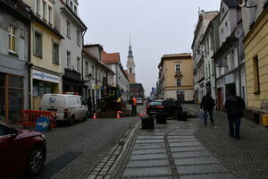 Trwają prace ziemne w ulicy Stefana Żeromskiego