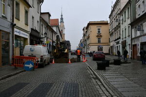 Trwają prace ziemne w ulicy Stefana Żeromskiego