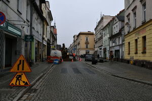 Trwają prace ziemne w ulicy Stefana Żeromskiego