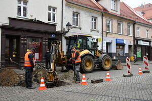 Trwają prace ziemne w ulicy Stefana Żeromskiego