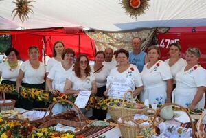 Gminne podium na dożynkach powiatowych