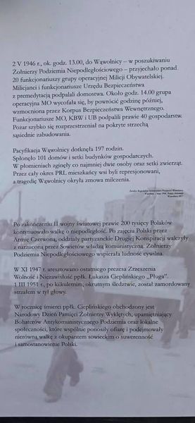 75 Rocznica Pacyfikacji i Spalenia Wąwolnicy 1946 - 2021