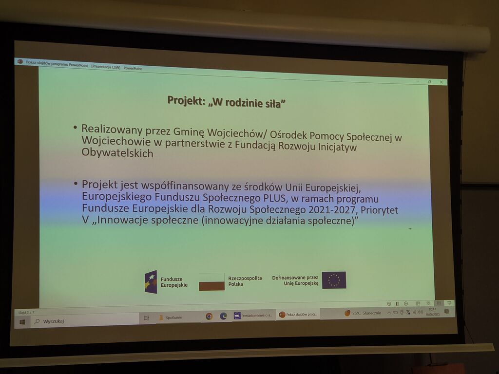 
                                                    Spotkanie w ramach partnerstwa na rzecz Lokalnego Systemu Wsparcia Rodzin  w Gminie Wojciechów
                                                