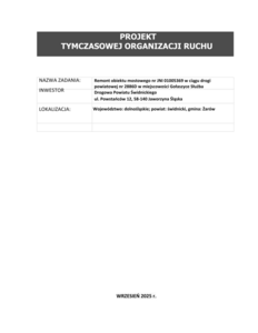 Zmiana organizacji ruchu - mapy
