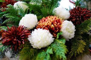 Seniorzy na warsztatach florystycznych