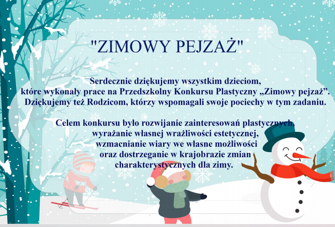 Wyniki konkursu &quot;Zimowy pejzaż&quot;