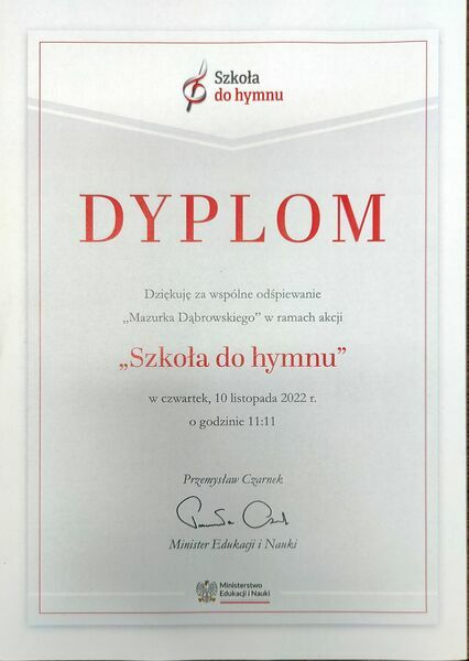 SZKOŁA DO HYMNU