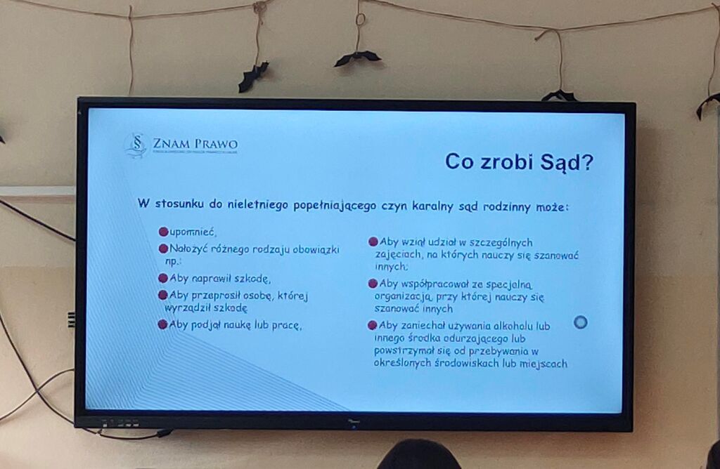 ZAJECIA INFORMACYJNO-EDUKACYJNE Z ZAKRESU EDUKACJI PRAWNEJ