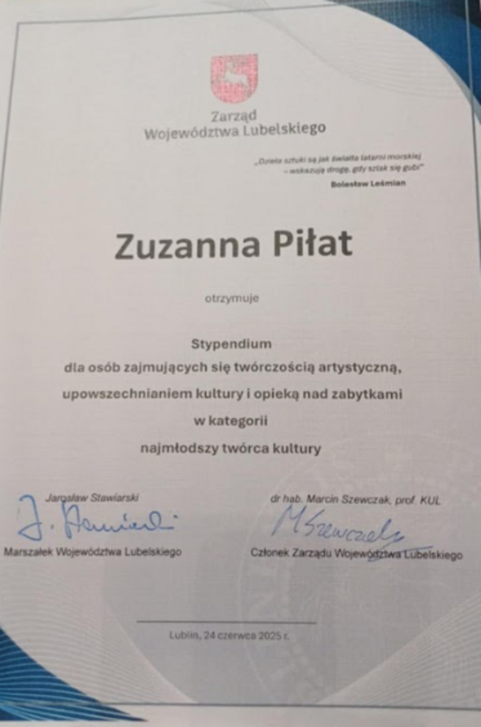 NASZE UCZENNICE STYPENDYSTKAMI WOJEWÓDZTWA LUBELSKIEGO!