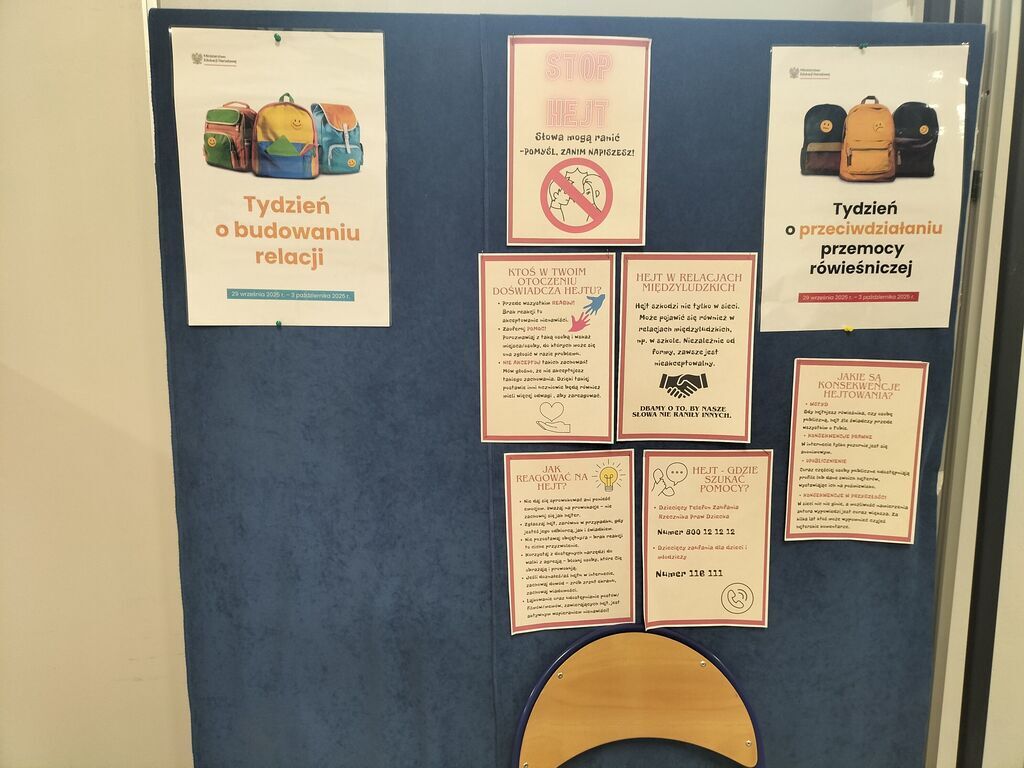 TYDZIEŃ PRZECIWDZIAŁANIA PRZEMOCY RÓWIEŚNICZEJ I TYDZIEŃ BUDOWANIA RELACJI