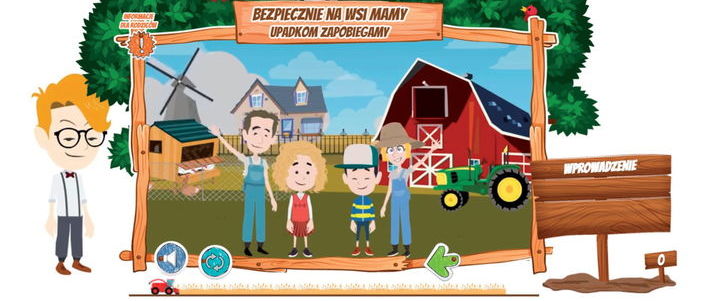 Konkurs e-learningowy dla dzieci "Bezpiecznie na wsi mamy - upadkom zapobiegamy"