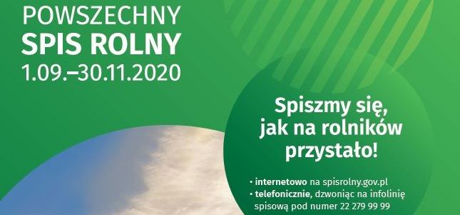 Baner z napisem Powszechny spis rolny 