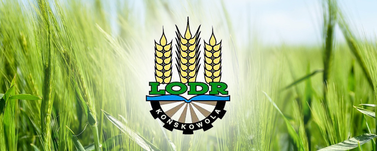 Logo LORD KOńskowola na tle zbóż