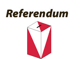 Urna i napis Referendum