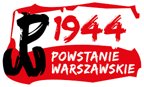 Baner z napisem  1944 POWSTANIE WARSZAWSKIE