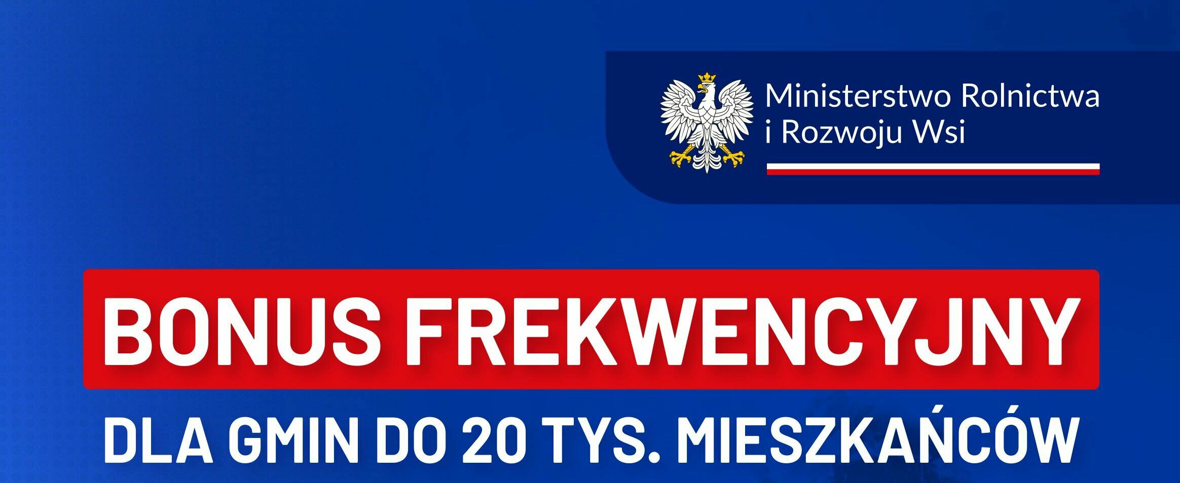 Grafika z napisem bonus frekwencyjny dla gmin do 20000 mieszkańców