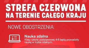 Grafika Napis Strefa Czerwona na terenie całego kraju