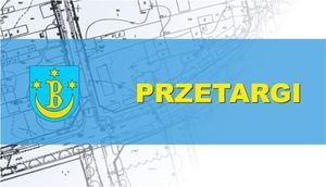 Na zdjęciu znajduje się herb gminy Bełżyce oraz napis przetargi