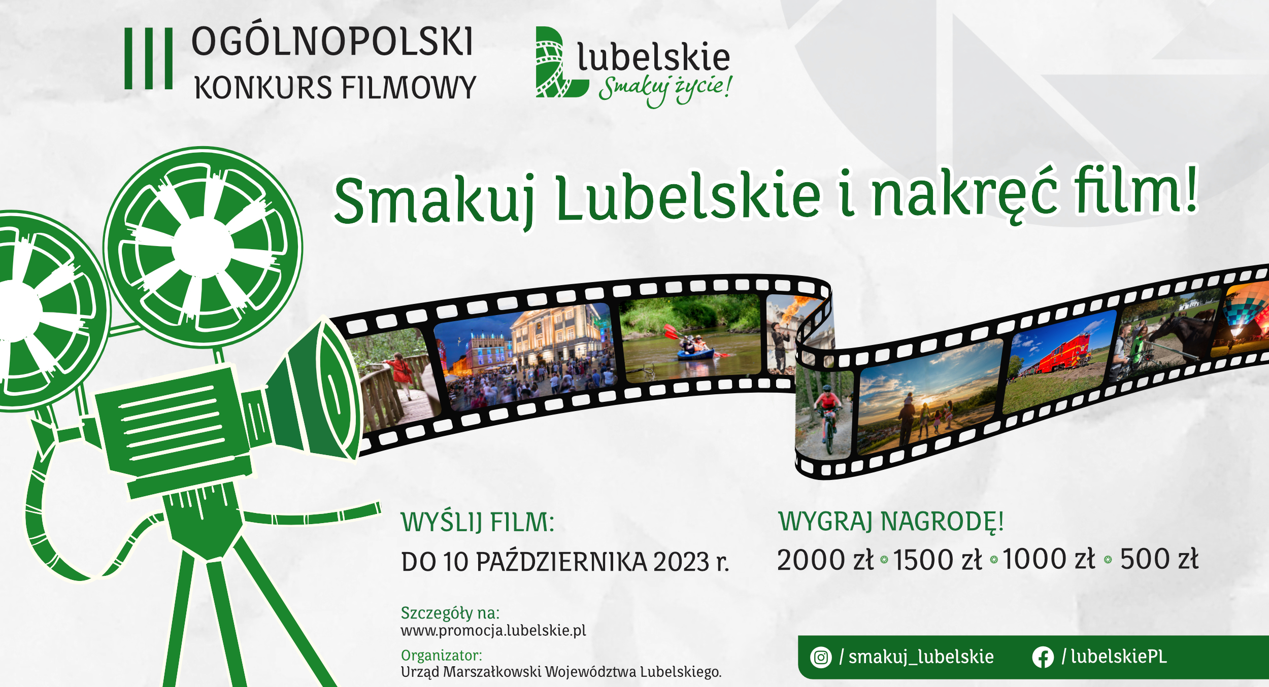Plakat "Smakuj Lubelskie i nakręć film"