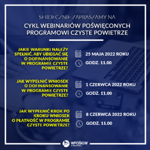 Cykl webinariów poświęconych programowi czyste powietrze