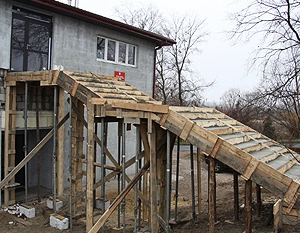 Wykonanie schodów zewnętrznych w OSP Masów