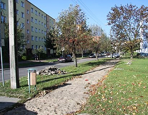 Budowa chodnika na osiedlu Wiślana wzdłuż bloków nr 1-5.