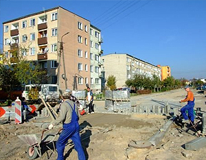 Budowa ulicy w os. Wiślana (wzdłuż bloków 31-27)