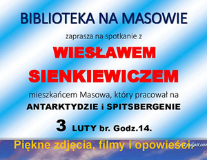 Biblioteka na Masowie zaprasza na spotkanie z WIESŁAWEM SIENKIEWICZEM